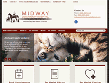 Tablet Screenshot of midwayveterinaryhospital.com